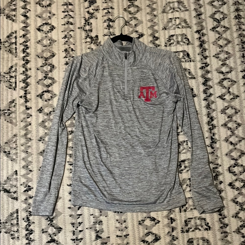 Gray Texas A&M Quarter-Zip Pullover